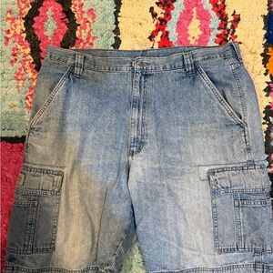 Wrangler Blue Cargo Shorts Casual Denim